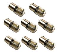 8x BA15s Baionetta Base 48 LED Lampadina Raffreddamento Bianco per Rv #93 #1073#