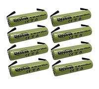 8x Batteria ricaricabile Ni-Mh ministilo mini stilo AAA 1,2V 600mAh con linguette lamelle terminali a saldare per pacco pacchi batteria