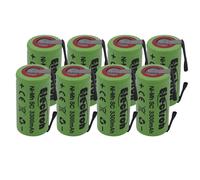 8x batteria ricaricabile NI-Mh SC 3300mAh 22x42mm a saldare terminali 3500mAh