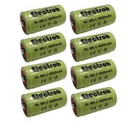 8x Batteria ricaricabile NiMh 1/2 mezza torcia C 4000mAh 4Ah Accumulatore Cell