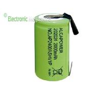 8x Batteria ricaricabile NiMh 4/5 SC 1,2V 2000mAh subC con linguette a saldare