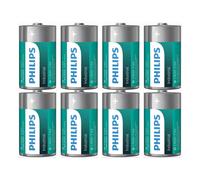 8x Batterie Alcaline Industriali Philips D Mono LR20 1.5V Multipack