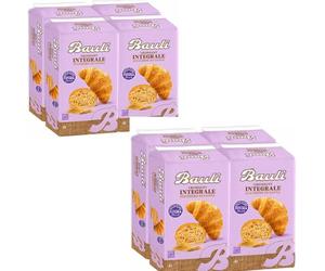 8X BauIi Croissant Integrale Cornetto Integrale con Zucchero di Canna 222g