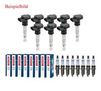 8x BERU Bobina Accensione +8x BOSCH Candela Per Porsche Cayenne 955 S 4.5