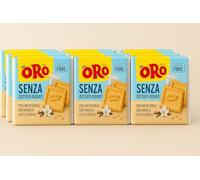 8X Biscotti Frollini Integrali con Vaniglia, Latte e Cereali Senza Zuccheri Aggiunti 300g Per Oro Saiwa