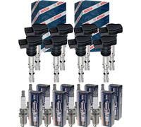 8x Bobina Accensione Bosch + Beru Candela per BMW 3er Cabriolet E46 320 Ci