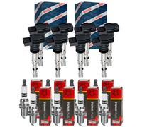 8x Bobina Accensione Bosch + Champion Candela per BMW 7er E38 750i Il