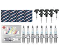 8x Bosch Bobina + 8x NGK Candela Laser Platinum per Mercedes-Benz SLK R171