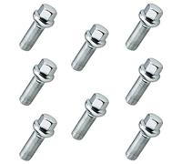 8x Bullone per ruota M15x1,25 x 45 mm con sede sferica - 17 mm lunghezza selezionabile compatibile con Mercedes GLE GLS