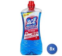 8x Bundle Ace Pavimento Igienizzante No Candeggina Stop Germs Lt1
