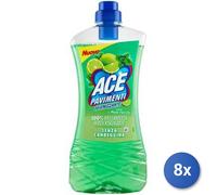 8x Bundle Ace Pavimimenti Igienizzante No Candeggina Lime Menta Lt1