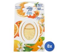 8x Bundle Ambi-Pur Assorbiodori Casa Gel Bagno Arancia & Nero Made In Italy