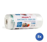 8x Bundle Borsette Shopper Hd.Rot 21X60 X200 Trasp Viro