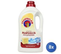 8x Bundle Chante Clair Lavatrice Liquido 28 Lavaggi Marsiglia