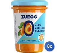 8x Bundle Confettura Zuegg Gr 220 Albicocca Zero Zuccheri