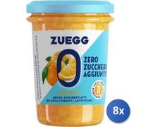 8x Bundle Confettura Zuegg Gr 220 Arancia Zero Zuccheri