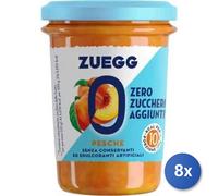 8x Bundle Confettura Zuegg Gr 220 Pesca Zero Zuccheri