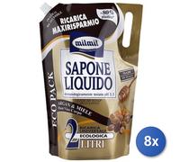 8x Bundle Mil Mil Sapone Sacco 2000 Ml. Argan Miele