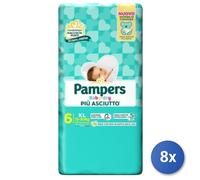 8x Bundle Pampers Baby-Dry 6 15-30 Kg. 13 Pannolini Xl Made In Italy