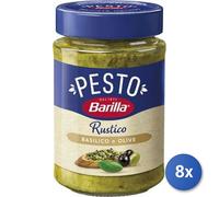 8x Bundle Pesto Barilla Rustico Gr 200 Basilico Olive