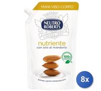 8x Bundle Roberts Sapone Liquido Busta Ricarica Nutriente 400