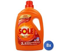 8x Bundle Sole Lavatrice Liquido 41 Misurini Colore 1,845L Made In Italy