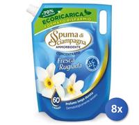 8x Bundle Spuma Di Sciampagna Ammorbidente 60 Lavaggi Sacco Fresco