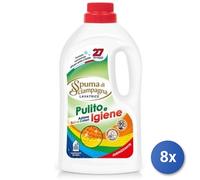 8x Bundle Spuma Di Sciampagna Lavatrice 27 Mis Pulito Igiene