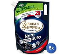 8x Bundle Spuma Di Sciampagna Lavatrice Liquido 29 Lavaggi Sacco Nero