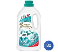 8x Bundle Spuma Di Sciampagna Lavatrice Liquido 33 Lavaggi Fresco