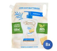 8x Bundle Spuma Di Sciampagna Sapone Sacco 1300 Ml. Marsiglia