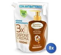 8x Bundle Spuma Di Sciampagna Sapone Sacco 1500 Ml. Argan Patchouli
