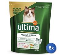 8x Bundle Ultima Gatto Croccantini Hairball New 440Gr