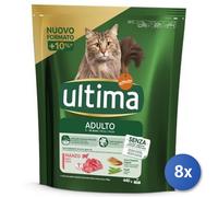 8x Bundle Ultima Gatto Croccantini Manzo Verd New 440Gr