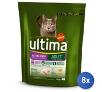 8x Bundle Ultima Gatto Croccantini Sterili Pollo 440Gr