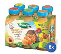 8x Bundle Valfrutta Succo Albicocca Ml 125X6 Vetro