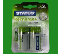 8x C Ricaricabile Nimh Batterie, HR14, 1.2V, 2500mAh, NI-MH