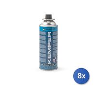 8x Cartuccia Gas Butano A Baionetta, 220Gr, Kemper