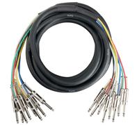 8x Cavo Jack Multicanale Multiplo Multicore DJ PA Palco Studio Live Audio 6m