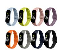 kwmobile 8X Cinturino Compatibile con Samsung Galaxy Fit 2 - Cinturini Silicone di Ricambio - Fascetta con Fibbia per Smartwatch 14-22 cm