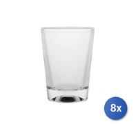 8x Confezione Borgonovo 3 bicchieri in vetro Vienna Cl 13,5