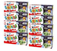 8X Confezione Per Kinder Sorpresa Star Wars, Set 8 Confezioni da 3 Uova di Cioccolato al Latte, Senza Glutine, con Sorpresa Star Wars, 60g per Confezione