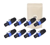 8x Connettore maschio senza saldatura tipo speakon NL4 - 4 poli pin - spina con blocco - Adaptout marca francese