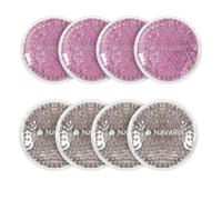 8x Cuscinetti Gel Pad Caldo Freddo - Cuscinetto con Retro in Peluche Grigio Rosa