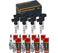 8x Denckermann Bobina + Champion Candela per BMW 3er Cabriolet E46 320 Ci