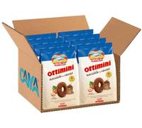 8X Divella Ottimini Nocciole e Cacao Biscotti Frollini - Biscotti per Colazione e Merenda con Cacao e Nocciole, 350g