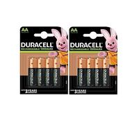 8X Duracell AA Ricaricabile 1300 mAh (2 Blister Da 4 Batterie) 8 Pile Stilo Ricaricabili (HR6/DC1500)
