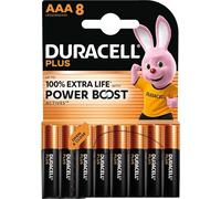 8X Duracell AAA Plus Power Boost Fino al 100% di Durata Extra (1 Blister Da 8 Batterie) 8 Pile Mini Stilo (LR03/MN2400)