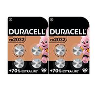 8X Duracell Cr 2032 Lithium (2 Blister Da 4 Batterie) 8 Pile