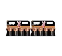 8X Duracell D Plus LR20 MN1300 Alcaline (2 Blister Da 4 Batterie) 8 Pile